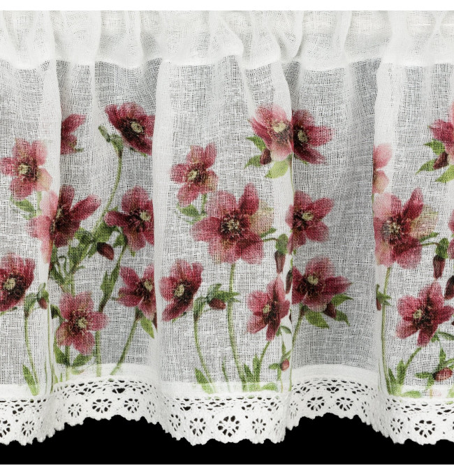 Hotová záclona ISA bordó - s tunelem