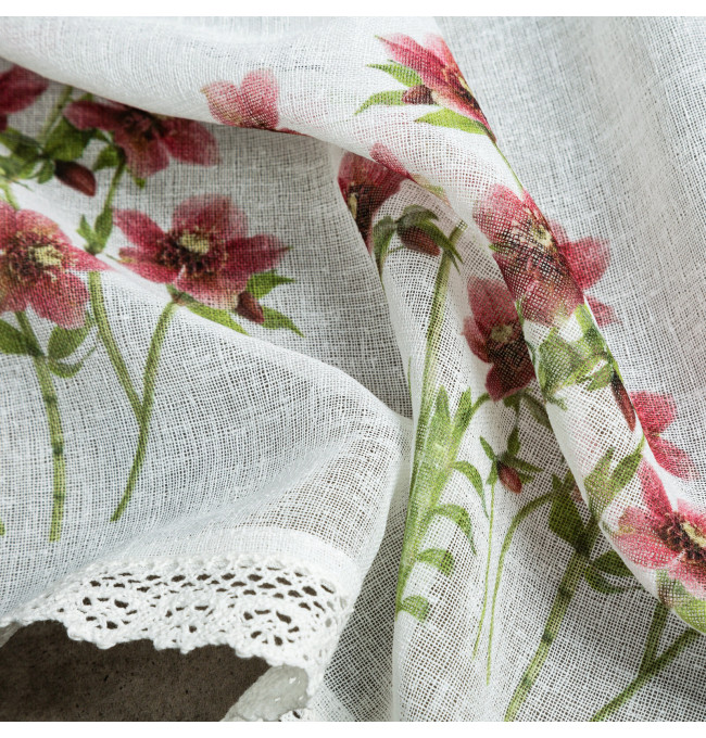 Hotová záclona ISA bordó - s tunelem