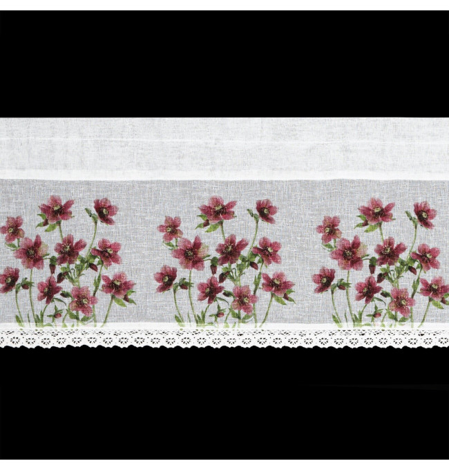 Hotová záclona ISA bordó - s tunelem