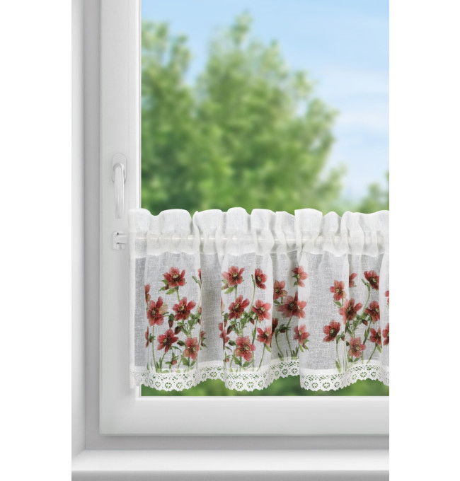 Hotová záclona ISA bordó - s tunelem