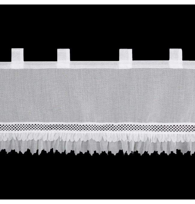 Hotová záclona KATRIN bílá - na průchodkách