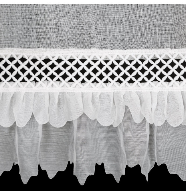 Hotová záclona KATRIN bílá - na průchodkách