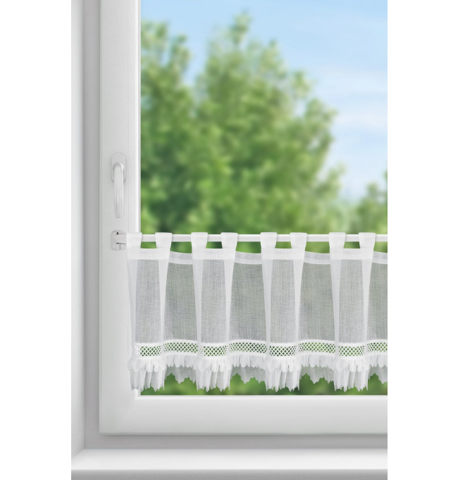 Hotová záclona KATRIN bílá - na průchodkách