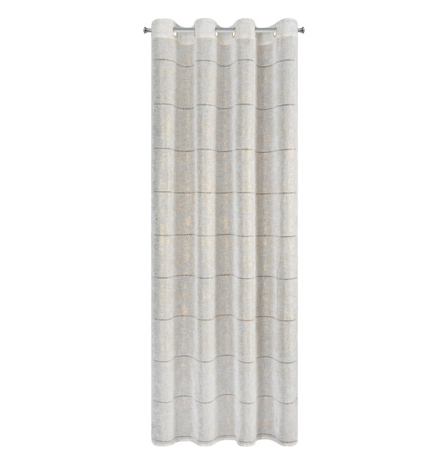 Hotová záclona KATY bílá / zlatá - na průchodkách