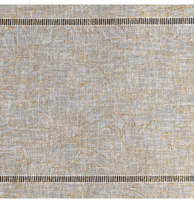 Hotová záclona KATY bílá / zlatá - na průchodkách