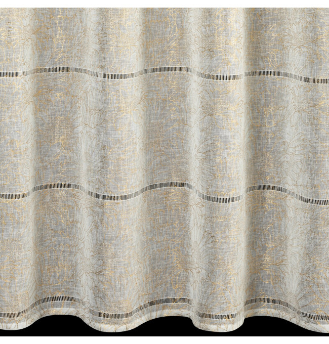 Hotová záclona KATY bílá / zlatá - na průchodkách