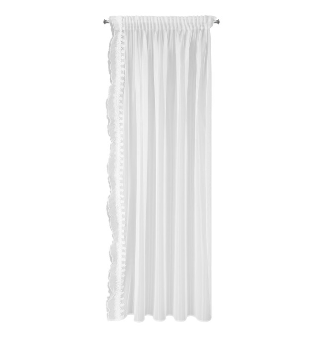 Hotová záclona LARISA bílá - na pásce