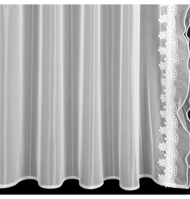 Hotová záclona LARISA bílá - na pásce