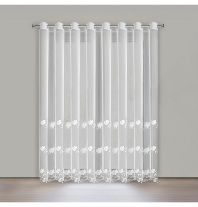 Hotová záclona LETI bílá - na průchodkách