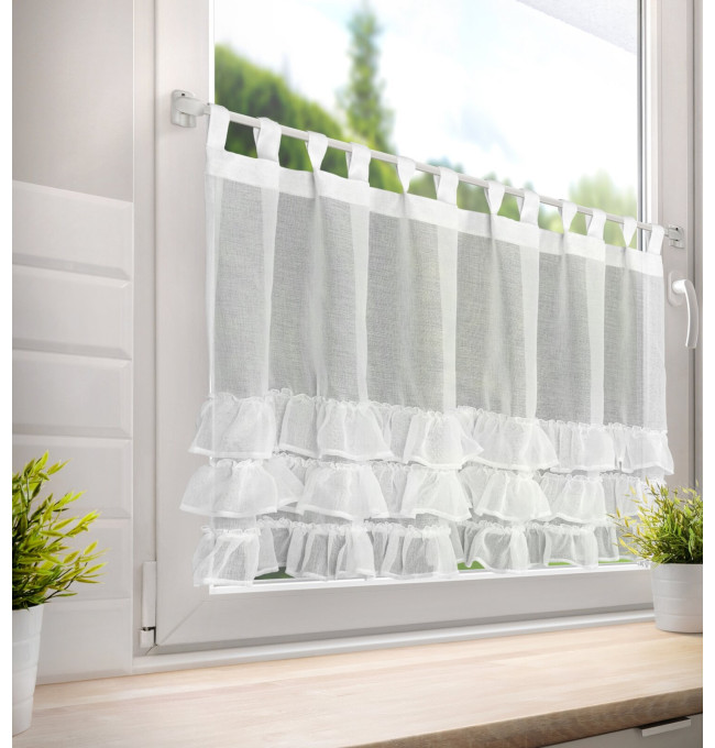 Hotová záclona LILIAN 2 bílá - na průchodkách