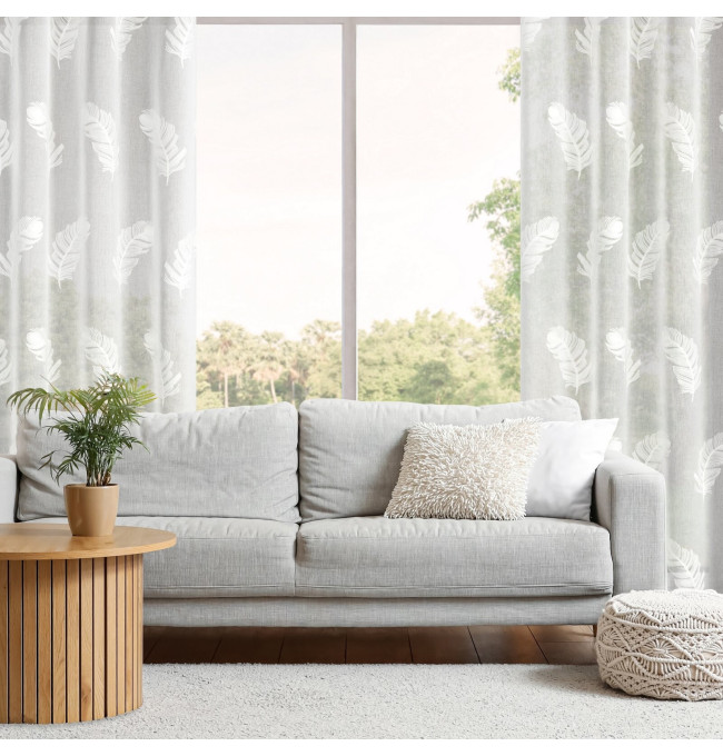 Hotová záclona LIRENA K bílá - na průchodkách