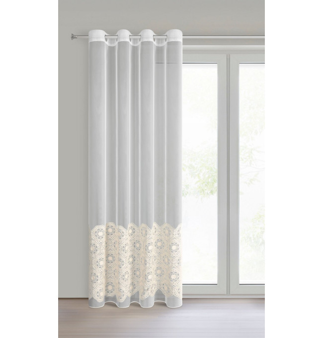 Hotová záclona LIZA béžová - na průchodkách