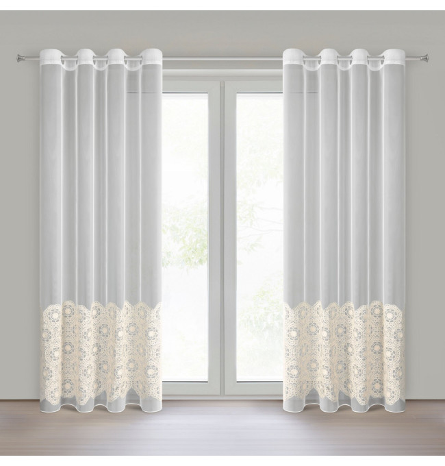 Hotová záclona LIZA béžová - na průchodkách