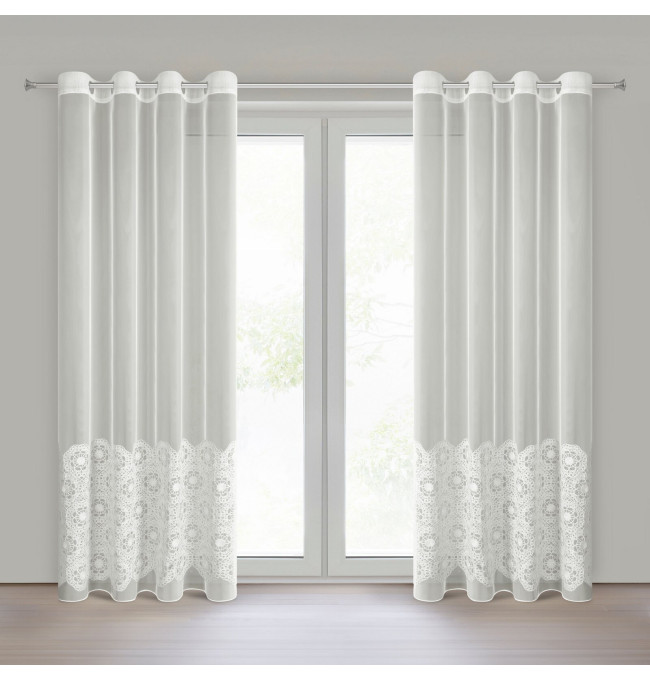 Hotová záclona LIZA naturální - na průchodkách