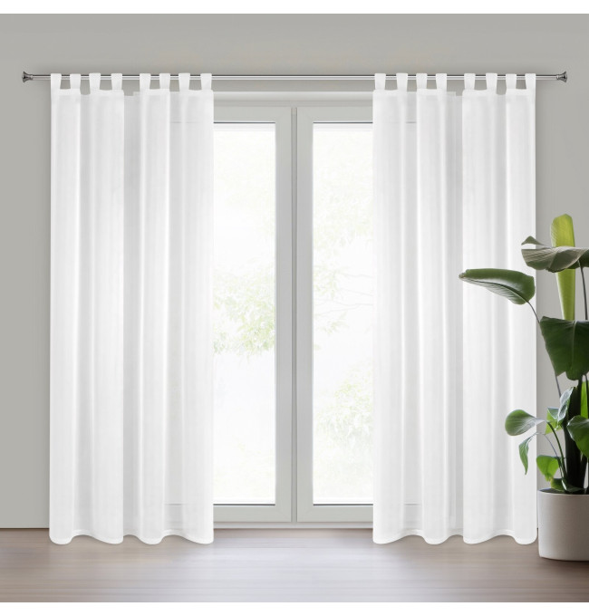 Hotová záclona LUCY 01 bílá - na průchodkách