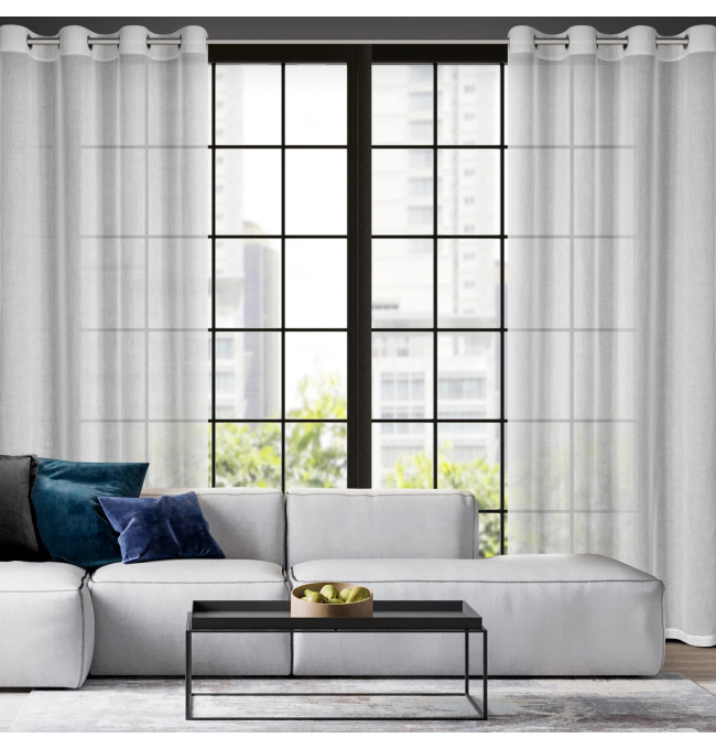 Hotová záclona MARINA bílá - na průchodkách