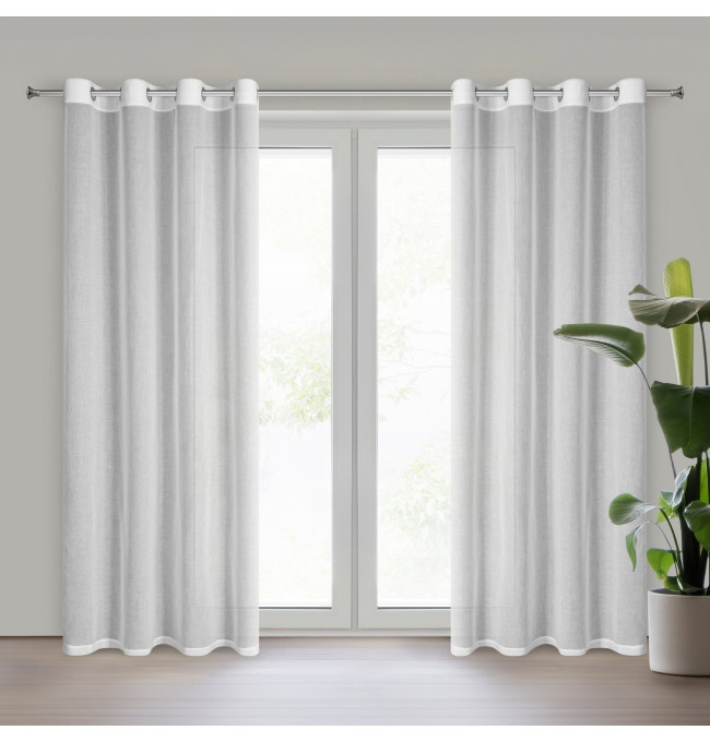 Hotová záclona MARINA bílá - na průchodkách