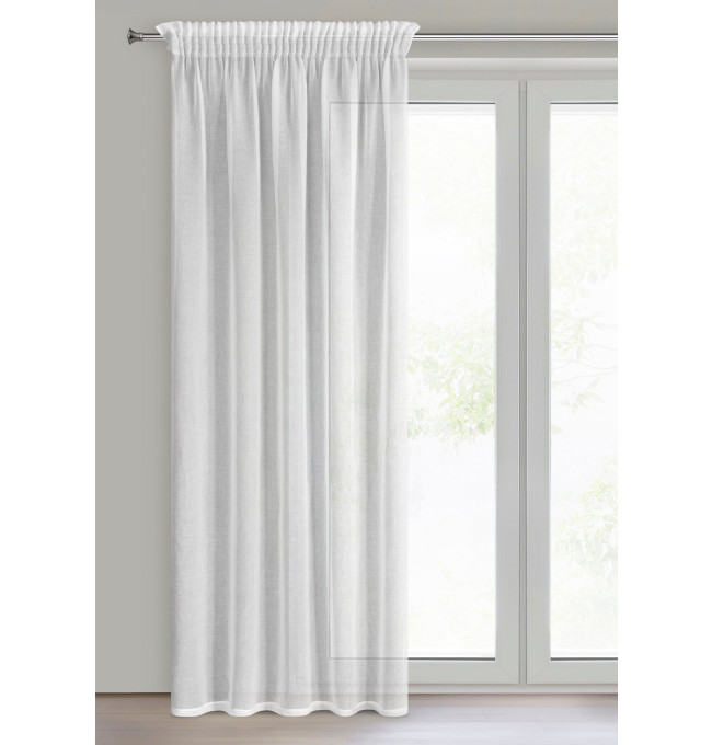 Hotová záclona MARINA bílá - na pásce