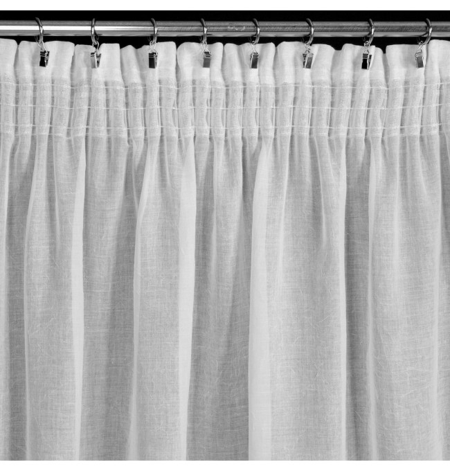 Hotová záclona MARINA bílá - na pásce