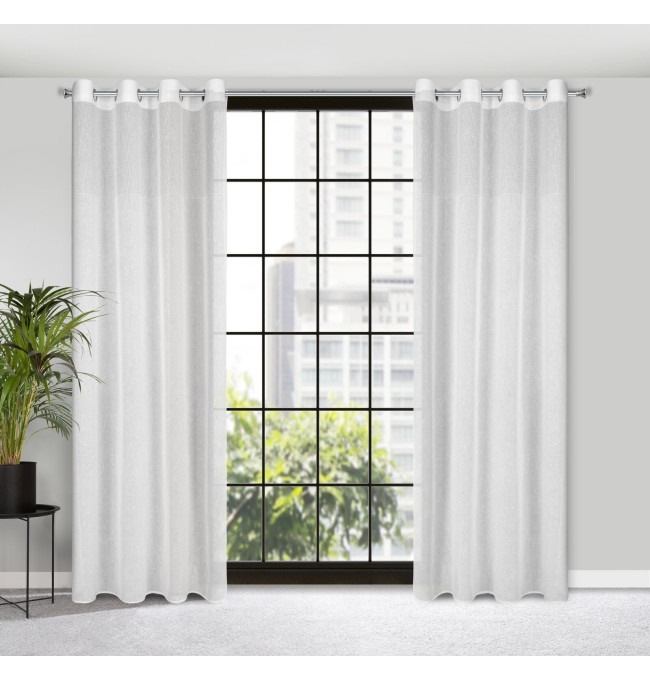 Hotová záclona MARISA bílá - na průchodkách