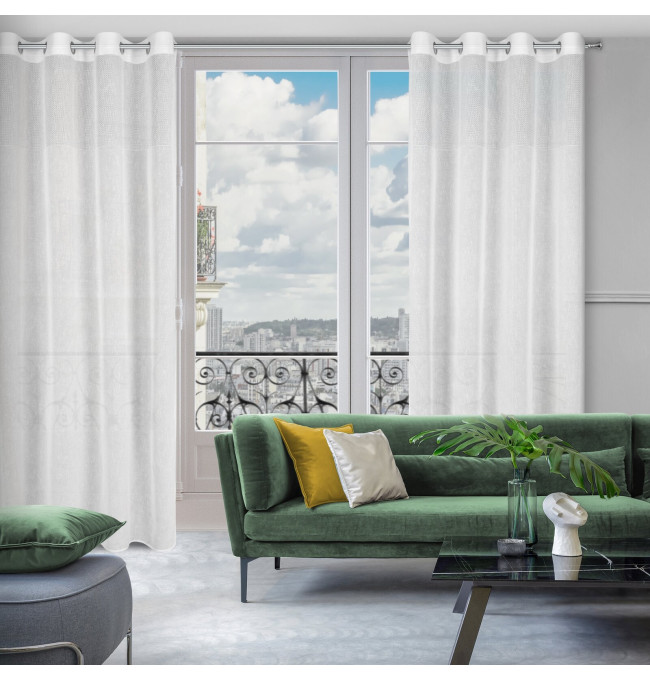 Hotová záclona MARISA bílá - na průchodkách