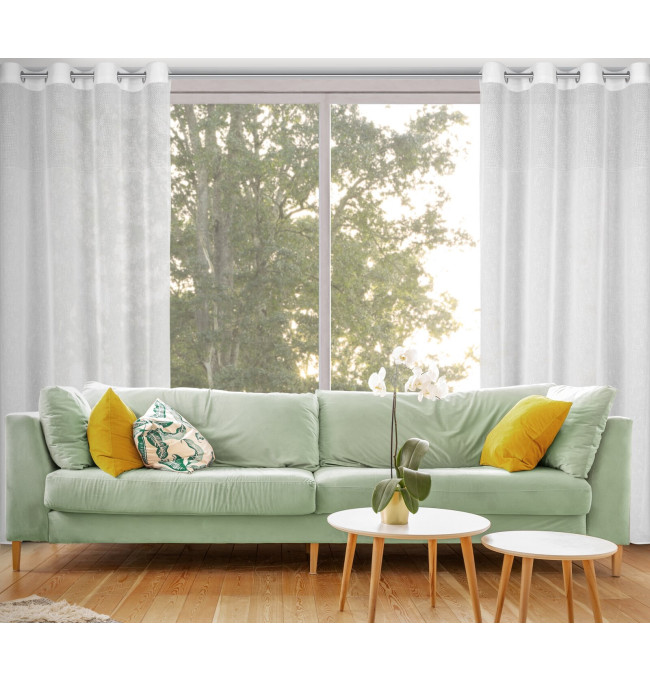 Hotová záclona MARISA bílá - na průchodkách