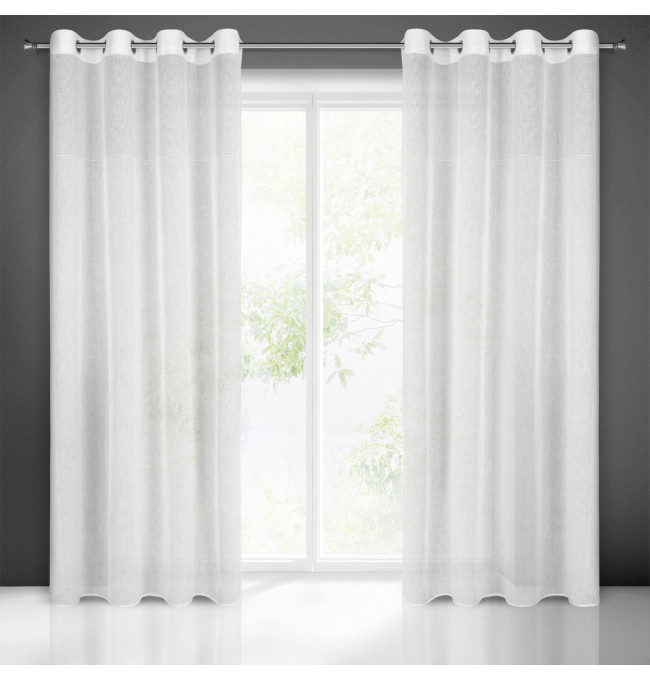 Hotová záclona MARISA bílá - na průchodkách