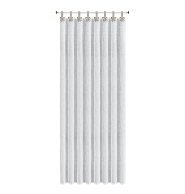 Hotová záclona MELISA bílá / béžová - na průchodkách