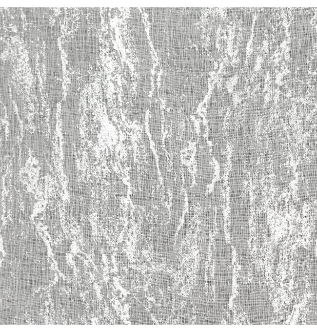 Hotová záclona MIA bílá / stříbrná - na pásce