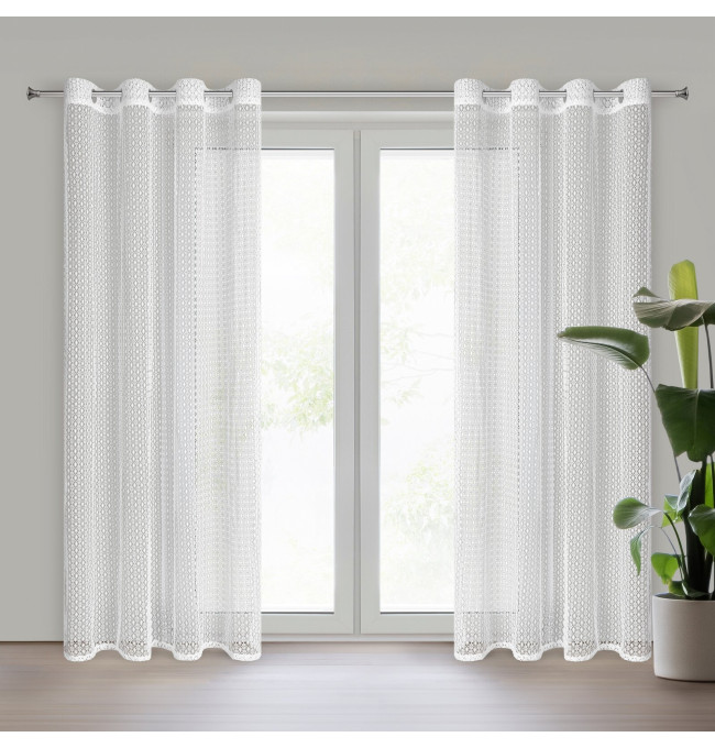 Hotová záclona MIRELLA bílá - na průchodkách