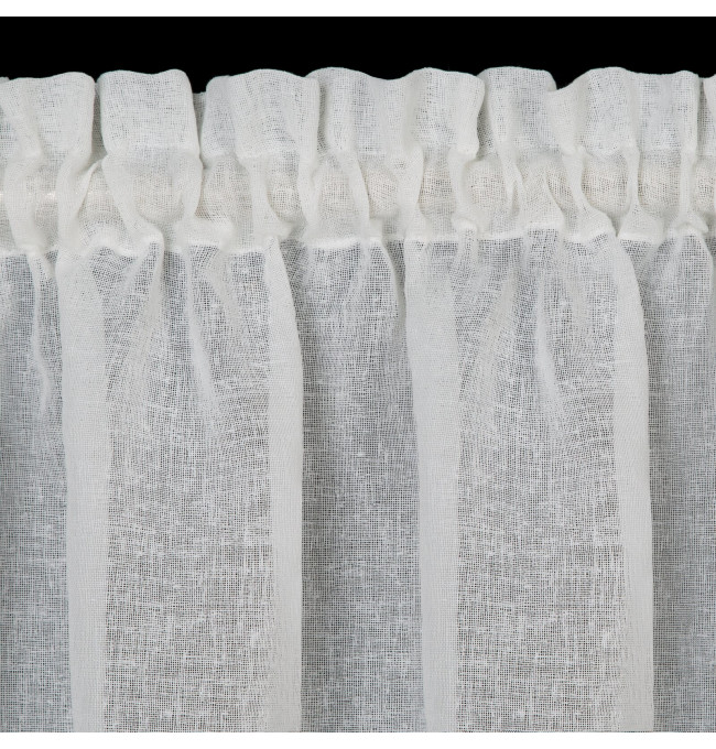 Hotová záclona NATI bílá / červená - s tunelem