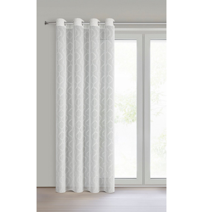 Hotová záclona RAYA bílá - na průchodkách