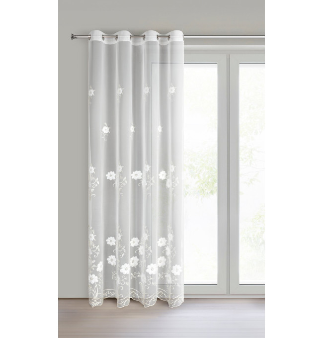 Hotová záclona SALI krémová - na průchodkách