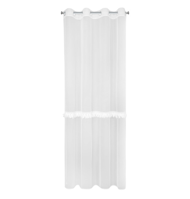 Hotový závěs SYLVI bílý - na průchodkách