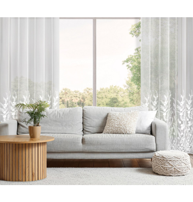 Hotová záclona TALINA bílá - na průchodkách