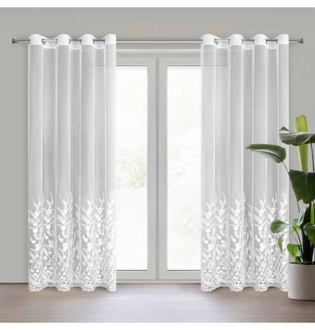 Hotová záclona TALINA bílá - na průchodkách