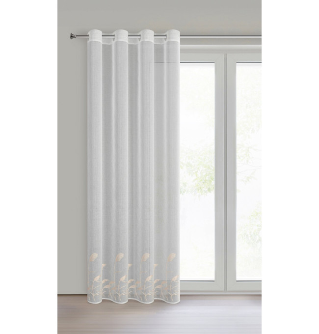 Hotová záclona TASHA bílá / béžová - na průchodkách