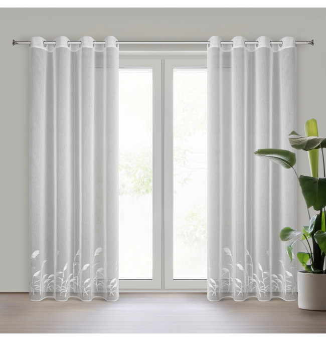 Hotová záclona TASHA bílá - na průchodkách