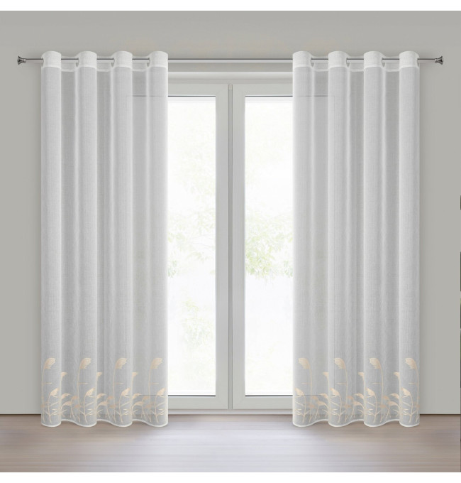 Hotová záclona TASHA bílá / béžová - na průchodkách