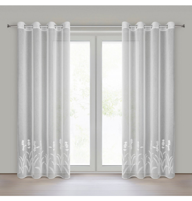 Hotová záclona TONYA B bílá - na průchodkách