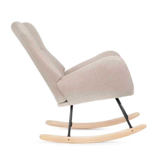 Houpací křeslo LUNNIE béžové TEDDY BOUCLÉ 856766