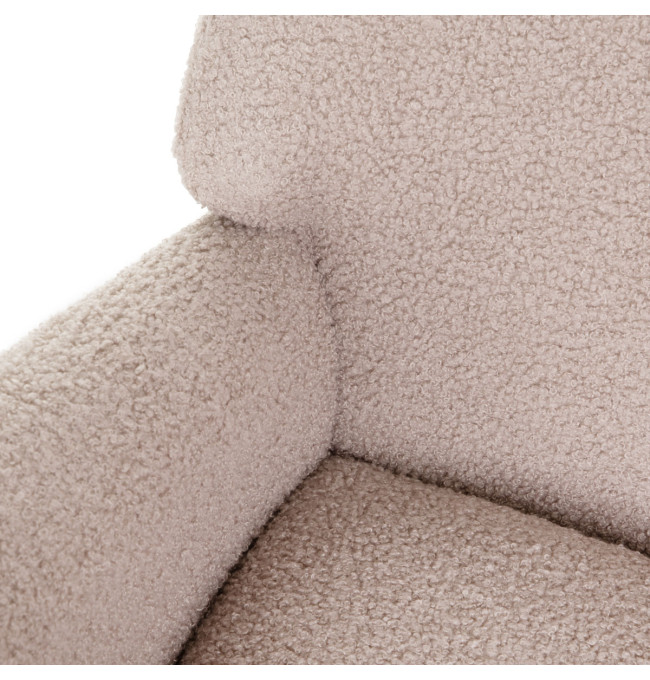 Houpací křeslo LUNNIE béžové TEDDY BOUCLÉ 856766