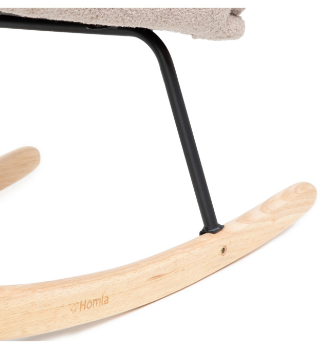 Houpací křeslo LUNNIE béžové TEDDY BOUCLÉ 856766