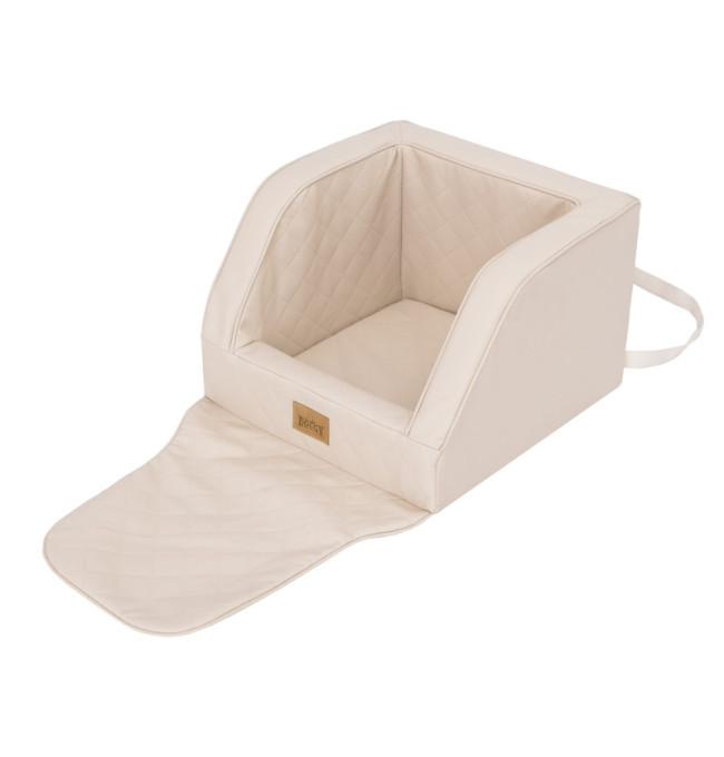 Přepravní sedačka TRIP béžová, ekokůže