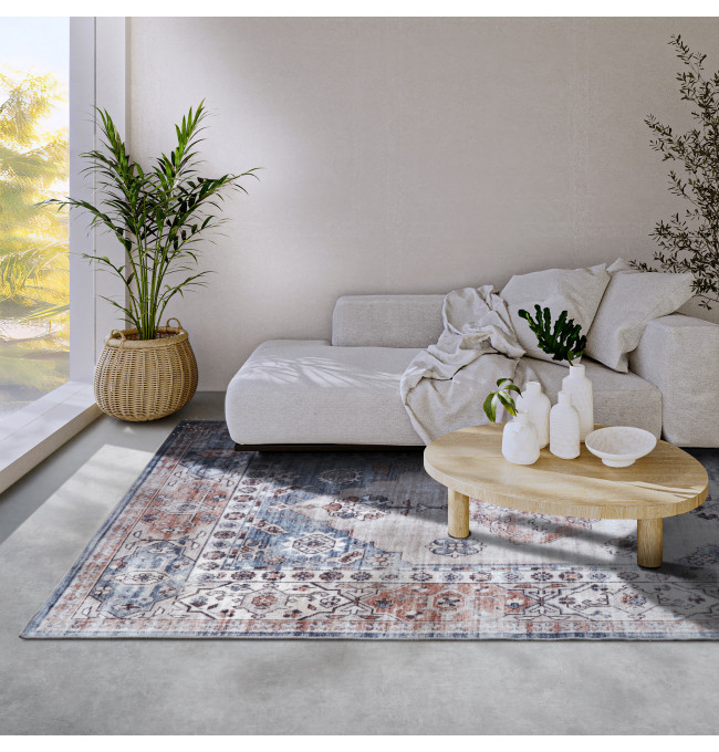 Koberec Hanse Home Asya Meridiem modrý / copper