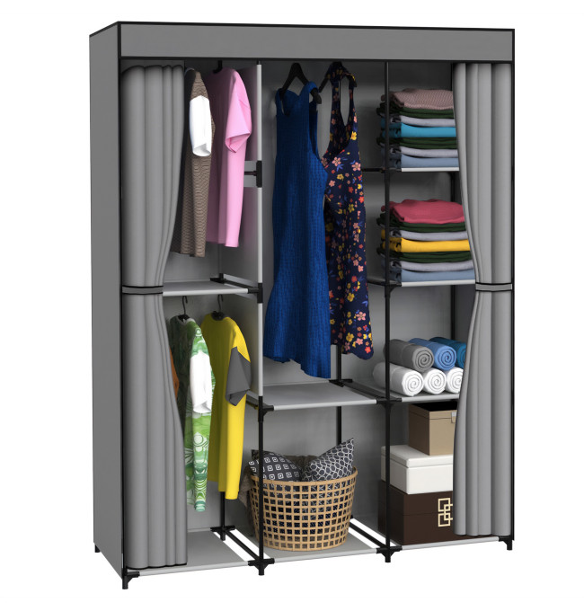 Šatní skříň CELINA antracitová / černá