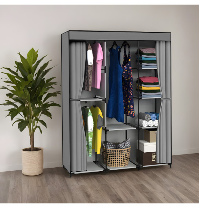 Šatní skříň CELINA antracitová / černá