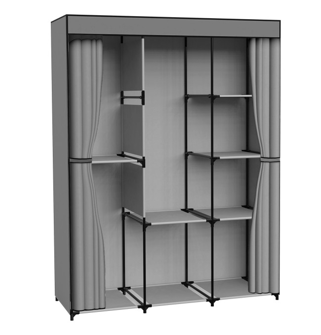 Šatní skříň CELINA antracitová / černá