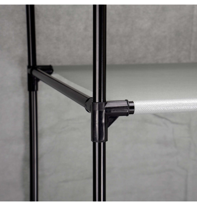 Šatní skříň CELINA šedá / černá