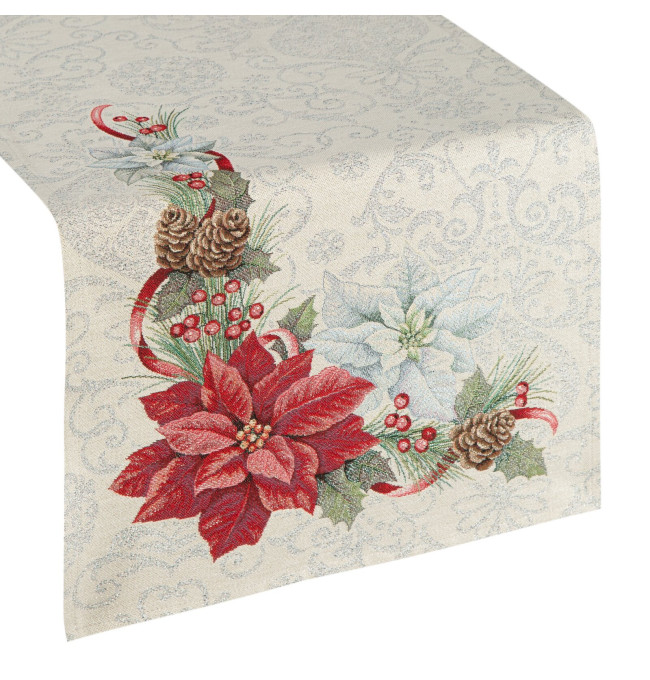 Ubrus GOB 1198 stříbrný / červený